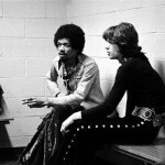 Jimi Hendrix e Mick Jagger, 1969.