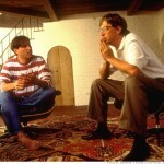 Steve Jobs e Bill Gates discutindo o futuro da computação, em 1991.